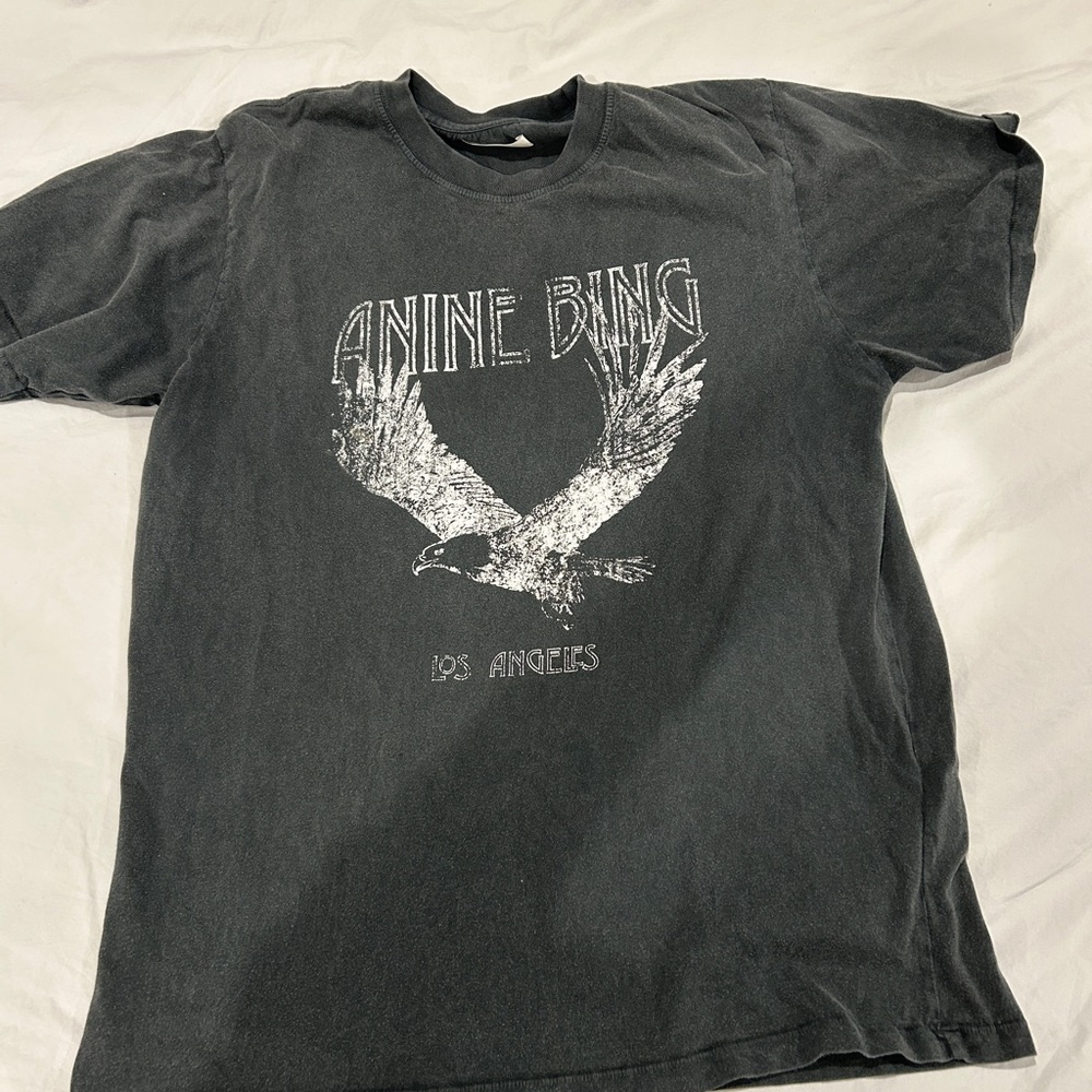 Anine Bing Black Graphic T-Shirt